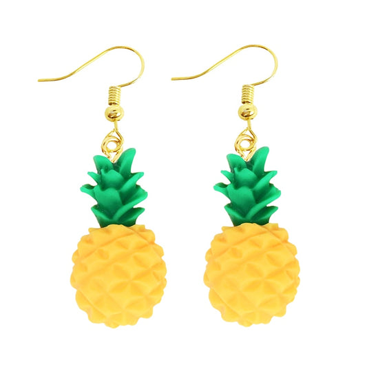 Pineapple Design Drop Earrings Women Art Fashion Cartoon Earrings Creative