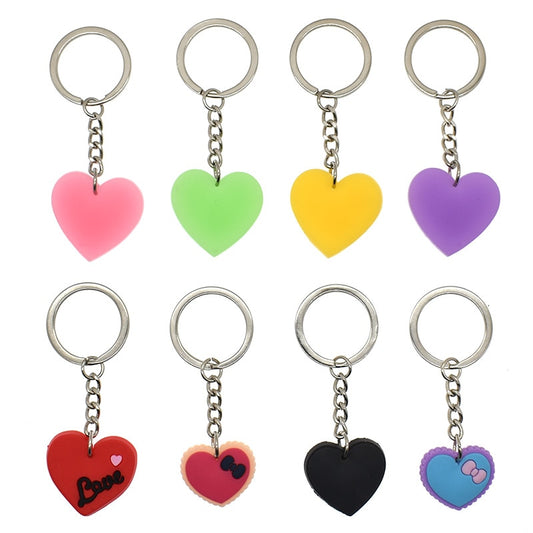 15 Styles Love Heart Couple Cute Keychain Cartoon Creative Gift Key Holder