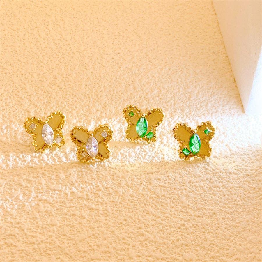 Crystal Butterfly Stud Earrings For Women Jewelry Fashion Women Earring Jewelry