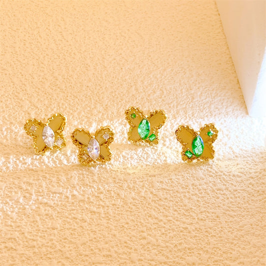 Crystal Butterfly Stud Earrings For Women Jewelry Fashion Women Earring Jewelry
