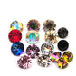 Glass Diamond Shape Round Stone 5-10mm Cone Pointed Crystal Pointback Nail Art