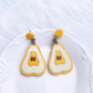 Pear Slice Acrylic Drop Earrings Women Travel Fashion Cartoon Earrings Creative