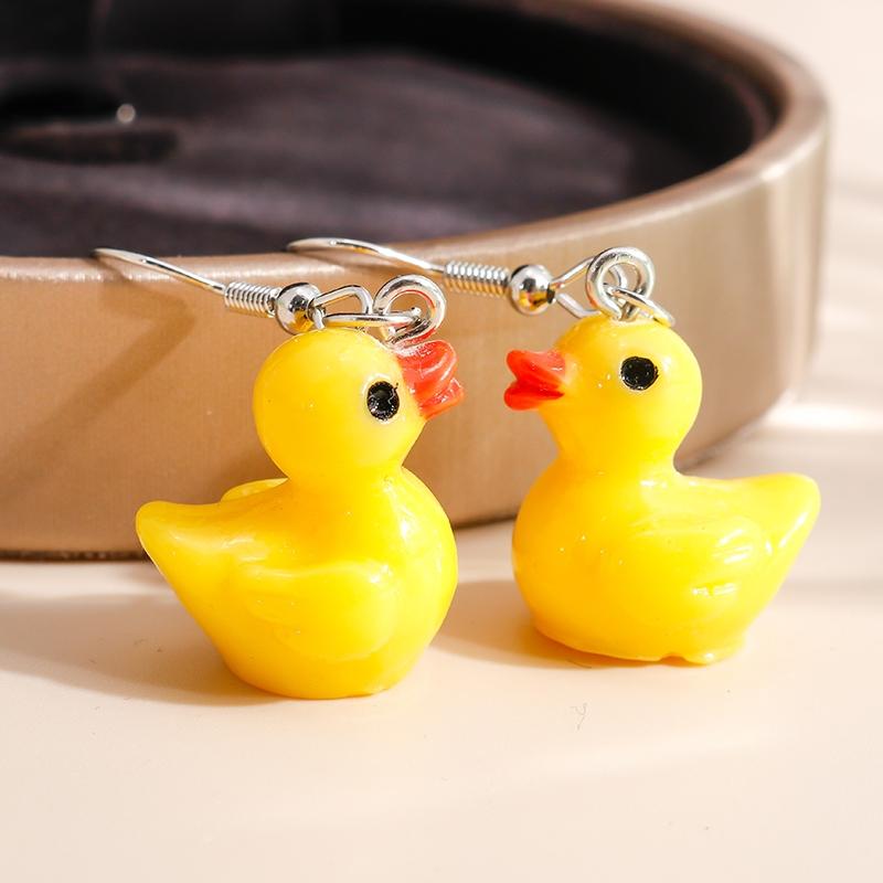 Yellow Duck Dangle Earrings Women Charms Earring Fashion Creative Jewelry