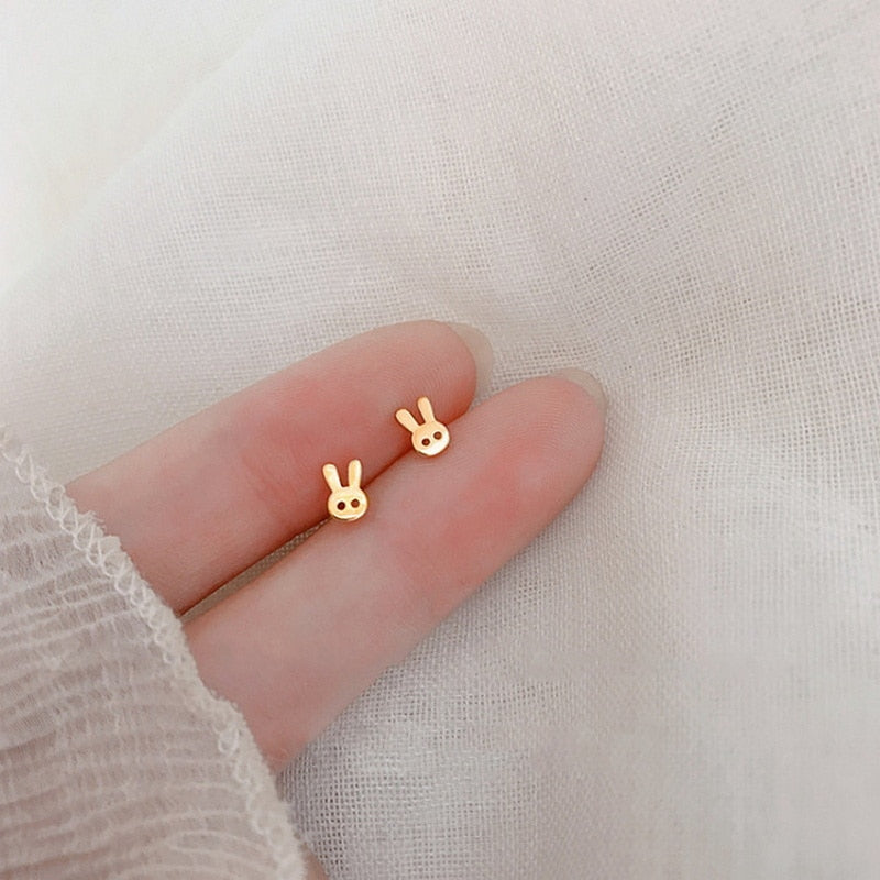 14 Styles Mini Cute Sheep Dolphin Moon Star Heart Rabbit Stud Earrings Women