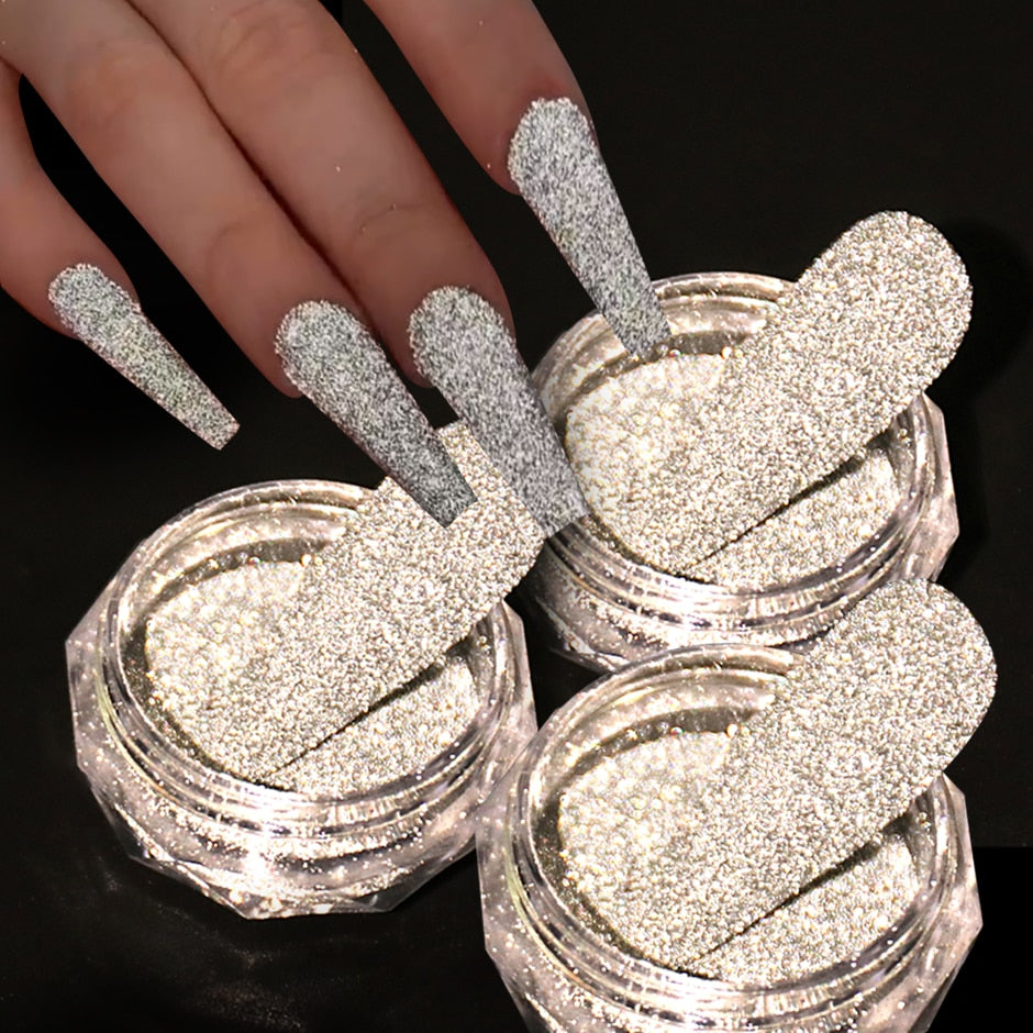 54 Colors 1 Box Reflective Nail Powder Flash Disco Diamond Chrome Pigment