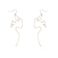 Retro Abstract Curly Hair Face Drop Earrings Women Travel Fashion Cartoon