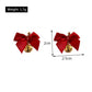 Red Bow Bell Dangle Drop Earrings Women Charms Earring Fashion Creative Jewelry