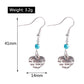 Love You Heart Turquoise Detail Dangle Earrings Women Gifts Earring Cute Girls