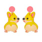 37 Styles Acrylic Mixed Drop Earrings Women Travel Fashion Cartoon Earrings