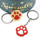 17 Styles Dog Cat Paw Cartoon Animal Keychain Party Gift Cute Keyring Cartoon