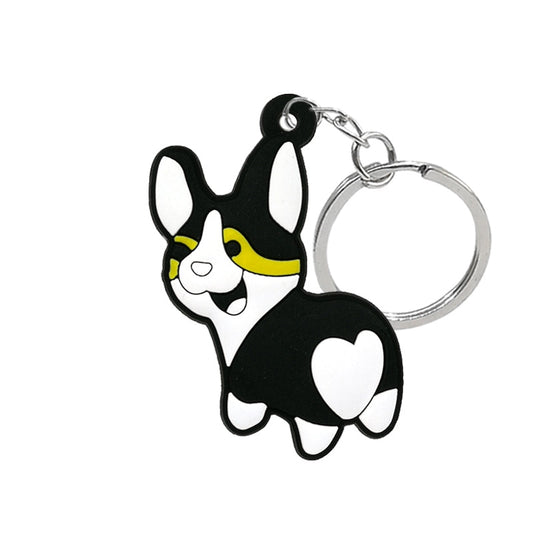 Cute Corgi Design Keyring Cute Cartoon Style Keychains Bag Car Pendant Jewelry