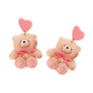 Cute Bear with Heart and Bow Drop Earrings Women Creativity Jewelry Cute Earring