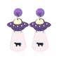 23 Styles Acrylic Astronaut Star Lightning Cat Spaceship Drop Earrings Women