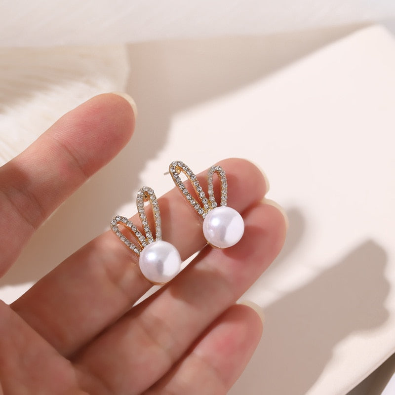 Rabbit Ears Stud Earrings Ladies Wedding Party Earring Birthday Jewelry Gifts