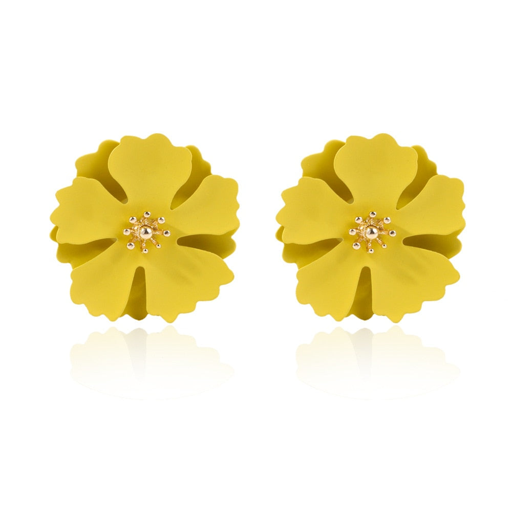 Summer Flower Stud Earrings Jewelry For Women Fashion Accessories Trendy Girl