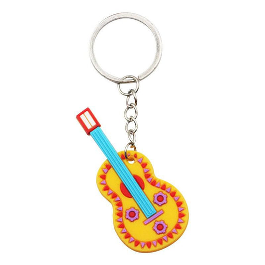 Mexican Guitar Guitarron Keychain Party Gift Cute Keyring Cartoon DIY Jewelry