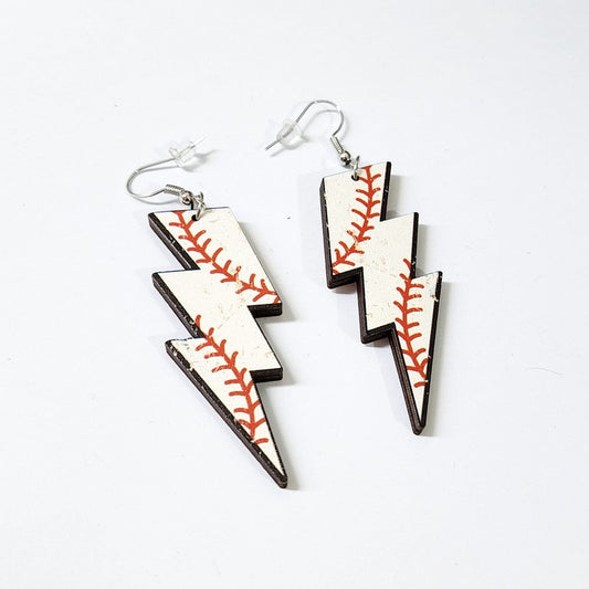 Baseball Lightning Dangle Earrings for Girls Women Birthday Gift Lovely Jewelry