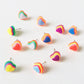 Resin Multicolor Heart Stud Earrings For Women Fashion Simple Girls Birthday