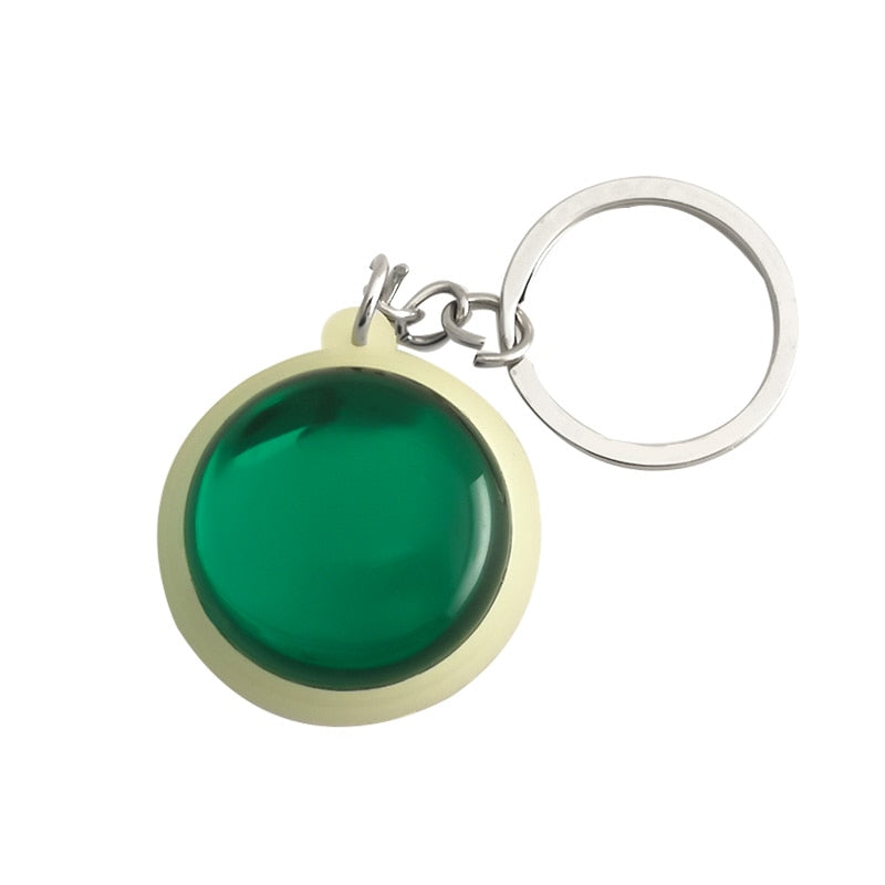 Deep Green Round Keychain Gift Cute Charms Keyring Souvenir Handbag Accessories