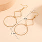 Square and Circle Figure Lady Cute Dangle Earrings for Women Jewelry Girls