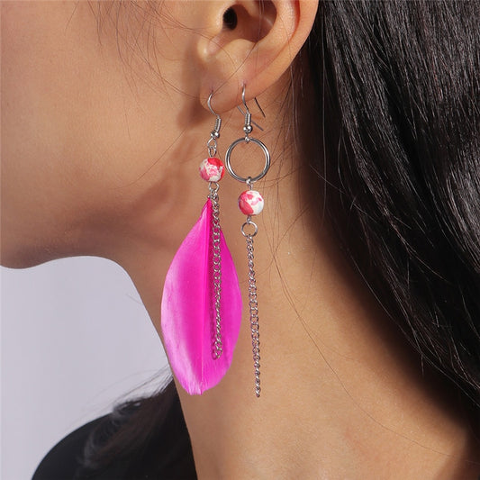 Hot Pink Pendant Dangle Drop Earrings Women Charms Earring Fashion Creative