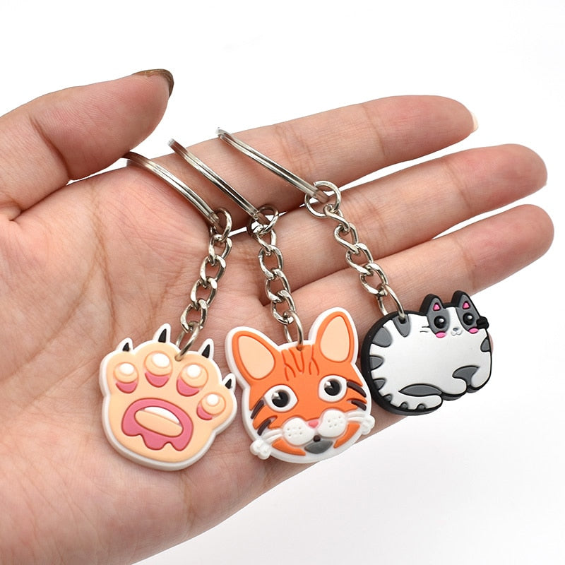 14 Styles Cat Animal Pet Keychain Gift FOr Cat Mom Cat Owner Cartoon Creative