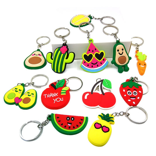 13 Styles Colorful & Sweet Plants Flower Apples Vegetables Keychain Cartoon