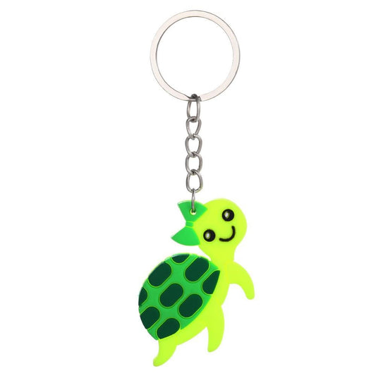 Green Baby Turtle Keychain Party Gift Cute Keyring Cartoon DIY Jewelry Souvenir