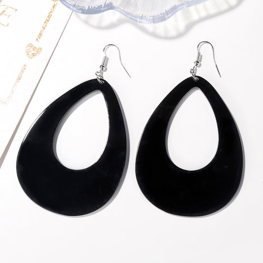 Black Drop Earrings Hip Hop Art Women Party Jewelry Ear Fashion Pendant