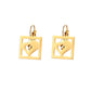 Hear in Frame Drop Dangle Earrings Trendy Women Fashion Earrings Jewelry Gift