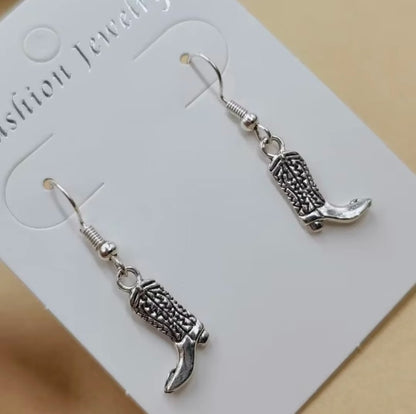 Vintage Cowboy Boots Drop Earrings Fashion Party Girls Pendant Earrings Women