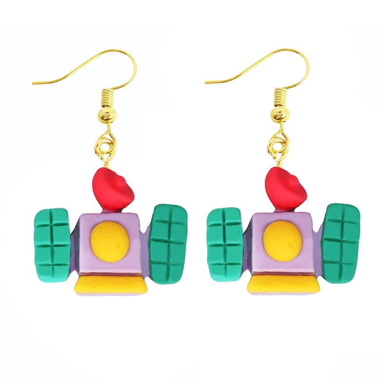 Robot Drop Earrings Women Art Fashion Cartoon Earrings Creative Jewelry