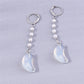 Moon Stone Pendant Drop Dangle Earrings Trendy Women Fashion Earrings Jewelry