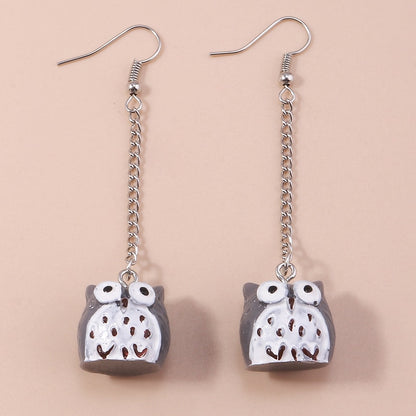 Cartoon Owl Dangle Earrings Women Charms Earring Fashion Creative Jewelry