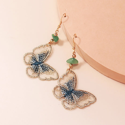 Knitted Butterfly Dangle Drop Earrings Women Charms Earring Fashion Creative