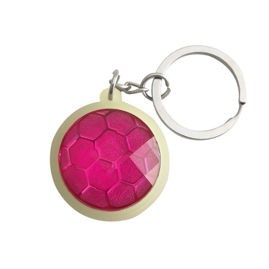 Pink Honey Comb Pattern Pendant Keychain Gift Cute Charms Keyring Souvenir