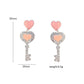 Valentine's Day Acrylic Eternity Keys Dangle Earrings Women Girl Fashion Trendy