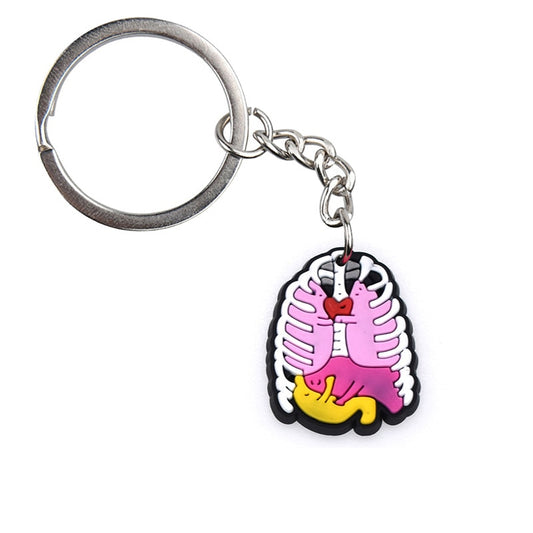 Rib Cage Keyring Gift for Nurse Doctor Medical Personnel Cute Cartoon Style