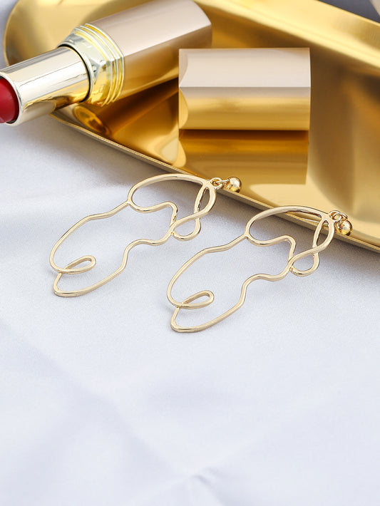 String Design Shape Dangle Earrings Women Girl Fashion Trendy Jewelry