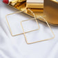 Large Square Hoop Earrings Women Girl Fashion Trendy Jewelry Accessories