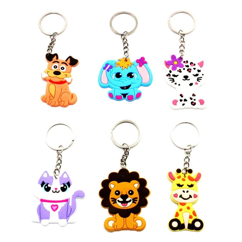 69 Styles Cartoon Characters Animals Anime Keychain Party Gift Cute Keyring