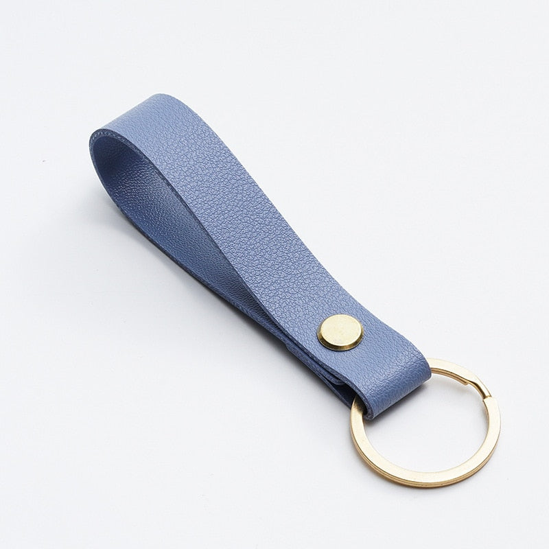 Jeans Blue Finger Strap Keychain Cute Key Holder Cartoon Keyring Fashion Charm