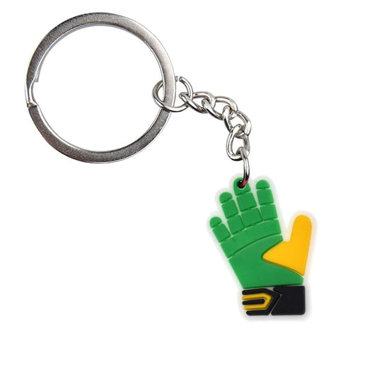 Green Soccer Glove Keychain Party Gift Cute Keyring Cartoon DIY Jewelry Souvenir