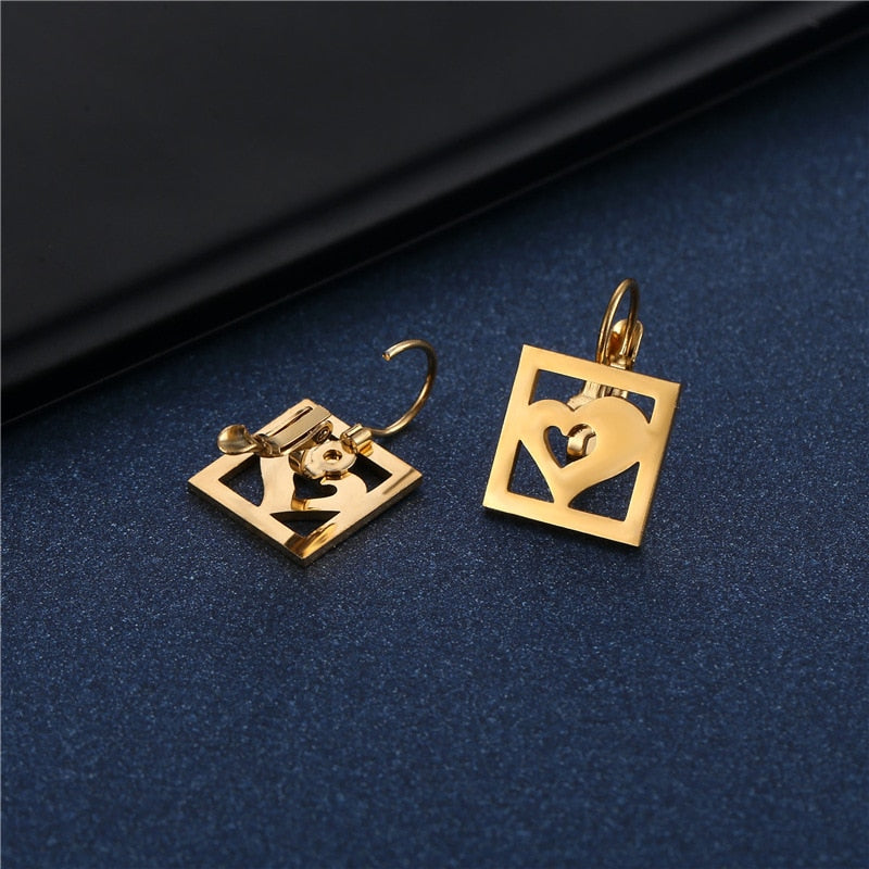 Hear in Frame Drop Dangle Earrings Trendy Women Fashion Earrings Jewelry Gift