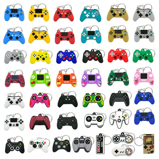 47 Styles Colorful Gamepad Joystick Keychain Cartoon Key Holder Car handbag