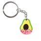6 Styles Dipped Avocado Strawberry Carrot Cherry Pineapple Cartoon Keyring Cute