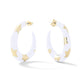 Star White Small Delicate C-Shaped Hoop Earrings Jewelry For Women Fashion