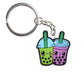 Two Cups Bubble Tea Keychain Cartoon Key Holder Car handbag Keyring Gift Pendant