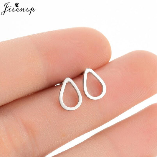 Tear Drop Stainless Steel Earrings Women Jewelry Small Studs Gifts Earring