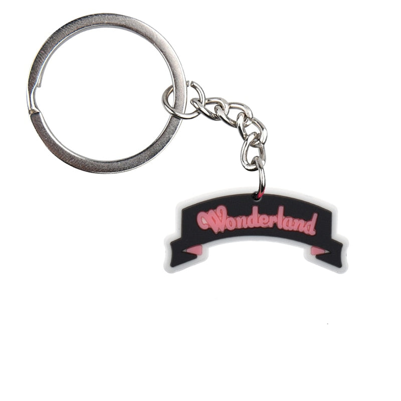 16 Styles Cartoon Pink Castle Cat Hat Funny Keychain Gift Cute Charms Keyring